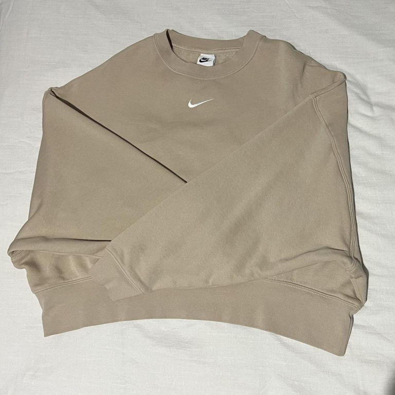 Nike Women's Tan Cropped Jumper