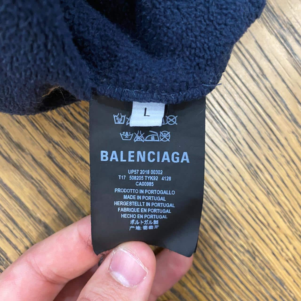 Balenciaga Navy Blue Campaign Hoodie - Image 4