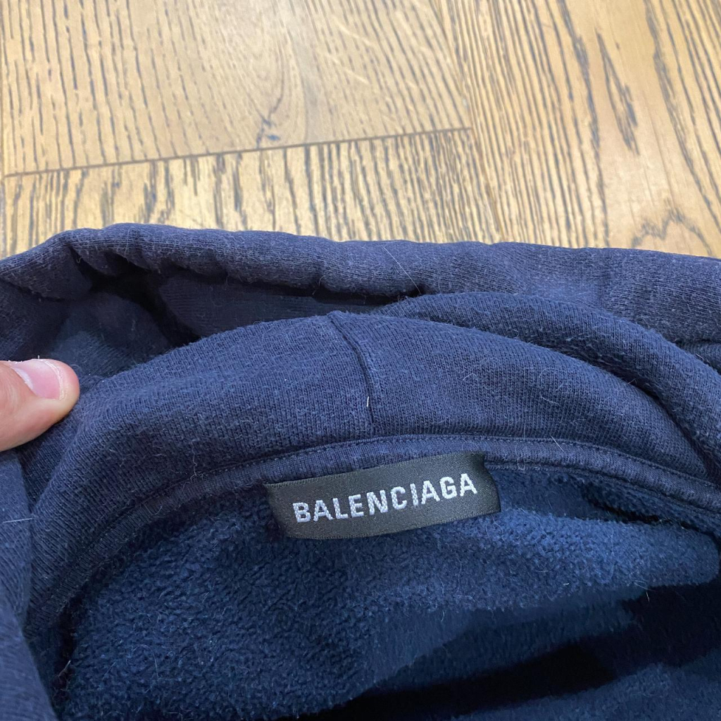 Balenciaga Navy Blue Campaign Hoodie - Image 5