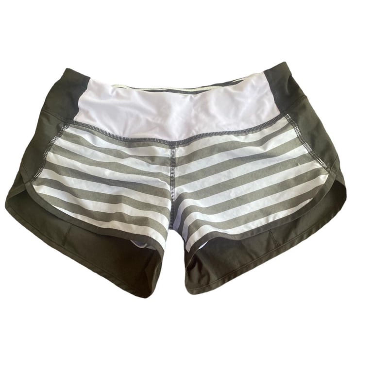 Purple and black Lululemon hotty hot shorts 2.5