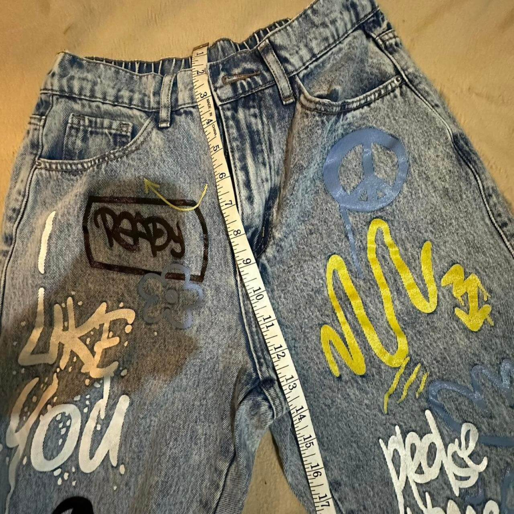 Printed Denim Jeans