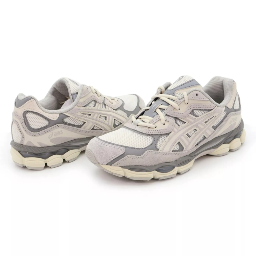 Asics GEL-NYC Oyster Grey Cream Charcoal Grey Ivory Beige - Image 7