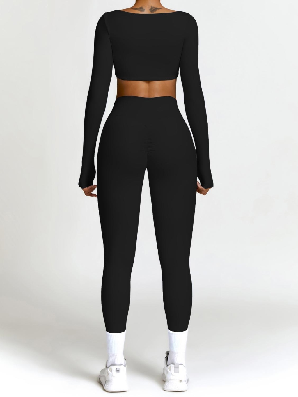2-piece Long-sleeve Crop & Leggings Set - Image 9