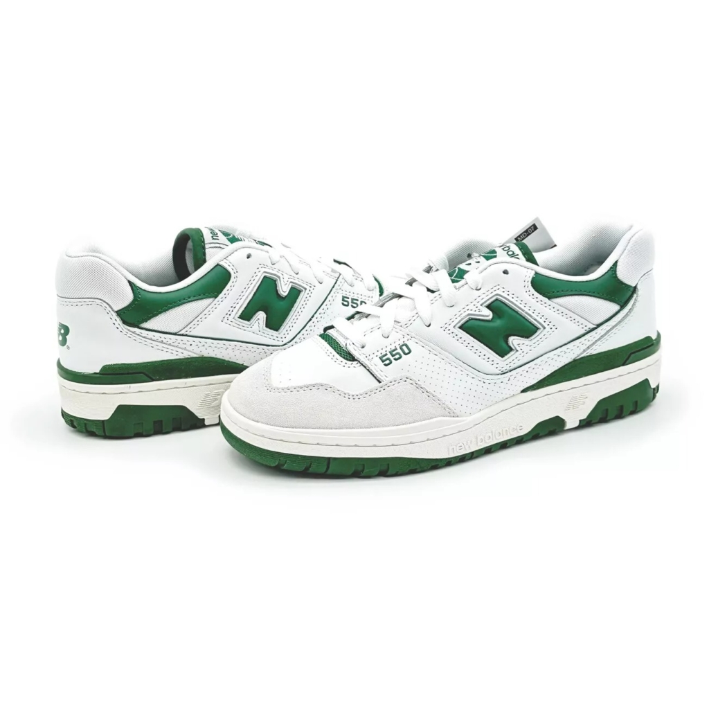 New Balance 550 White Green and Ivory Grey - Image 7