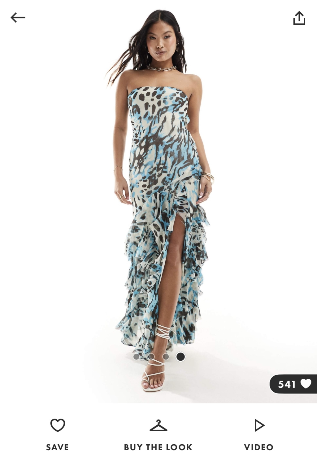 Petite bandeau maxi dress