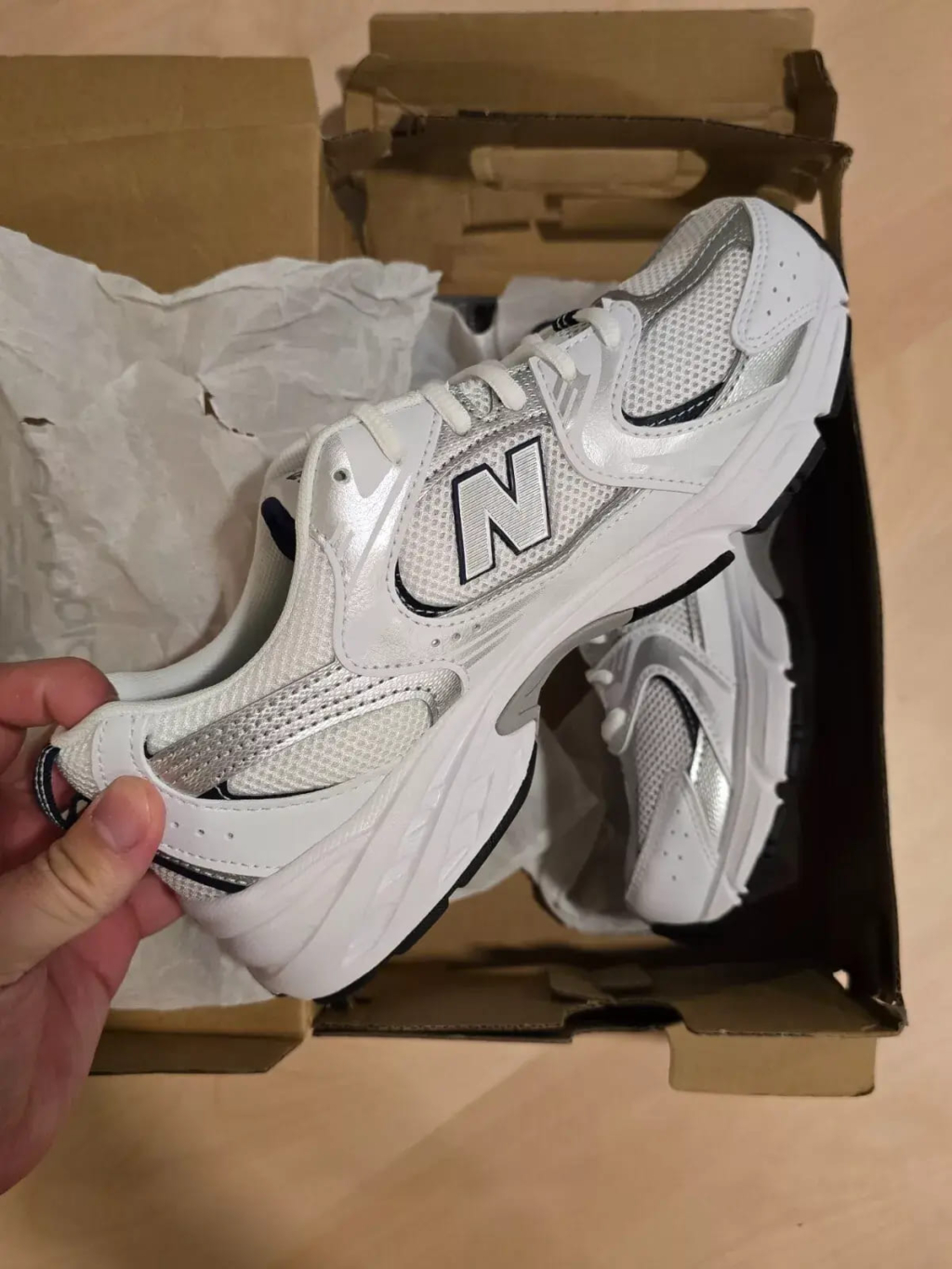 Size 5.5 - New Balance 530 White Natural Indigo