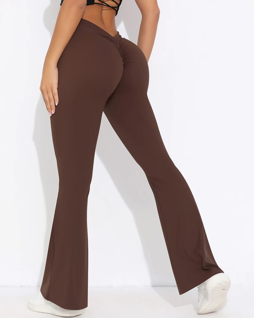 Flared Scrunch V-back Leggings - Image 7