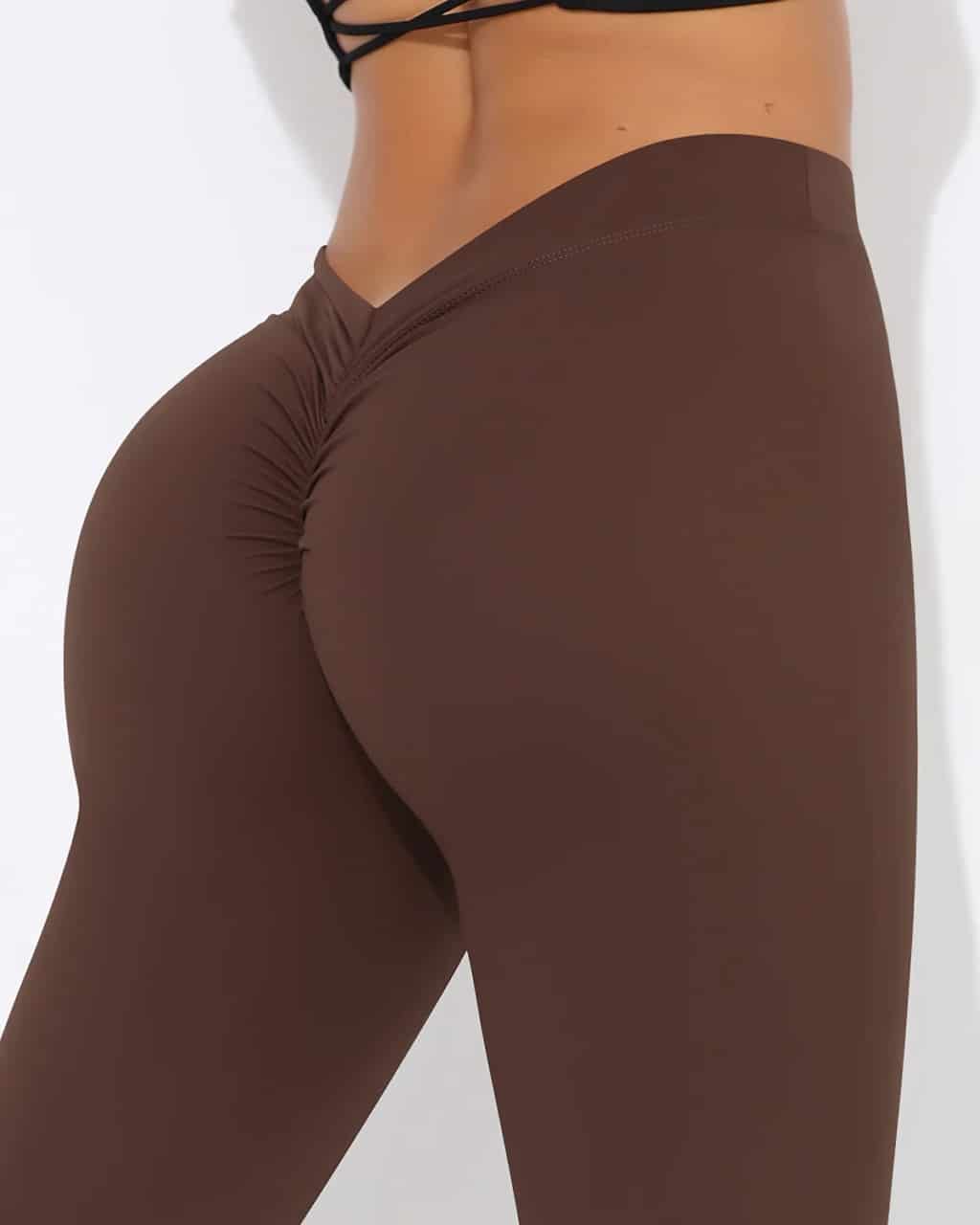 Flared Scrunch V-back Leggings - Image 8