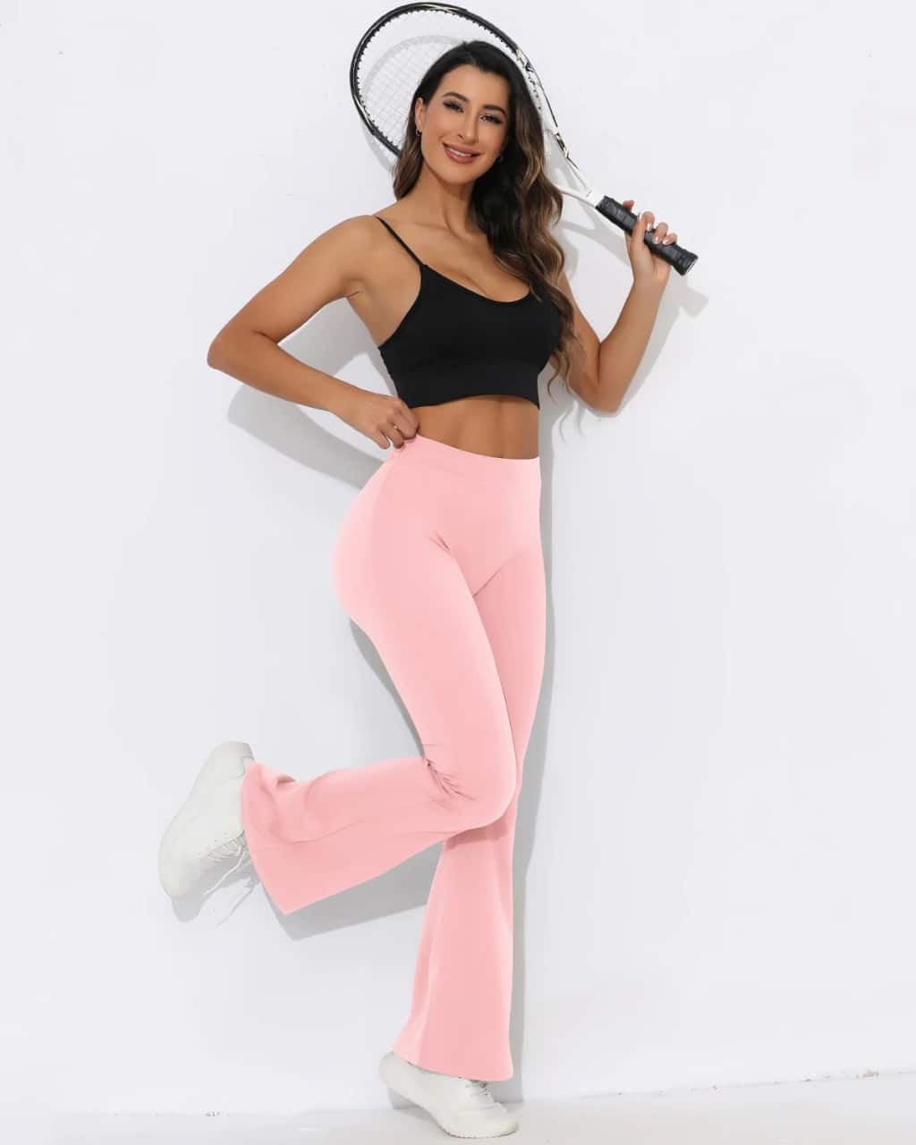 Flared Scrunch V-back Leggings - Image 12