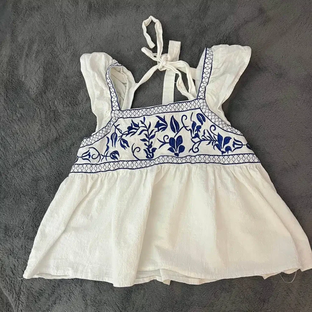 Ruffled Short Sleeve Blouse - Image 2