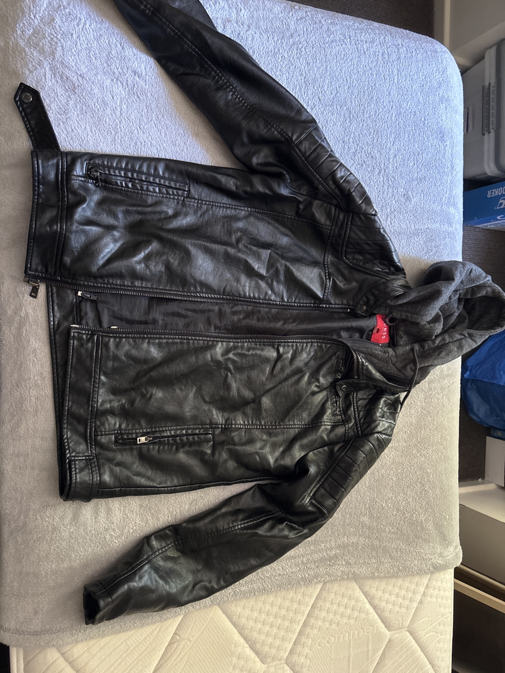 Guess hooded leather jacket - Image 3