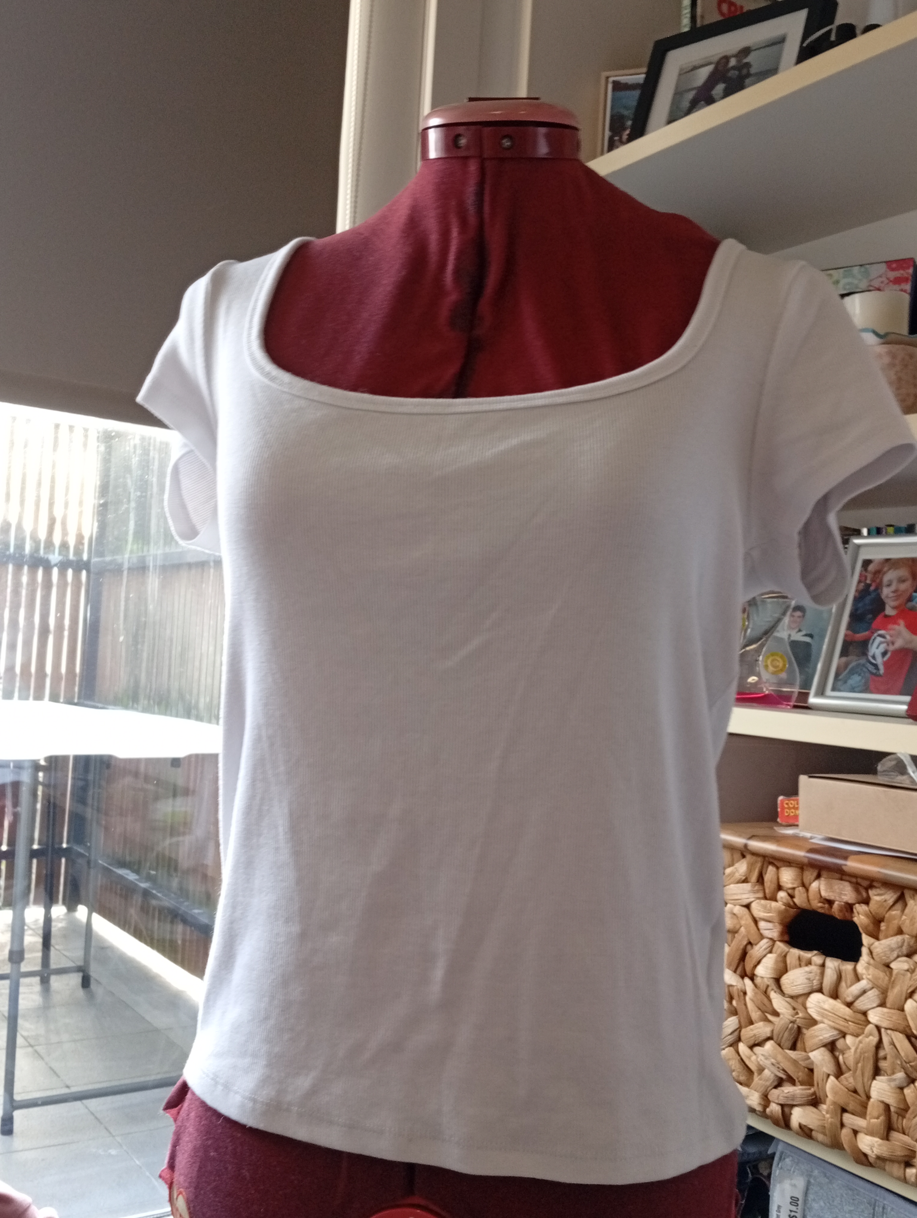 Cotton on simple ribbed top white