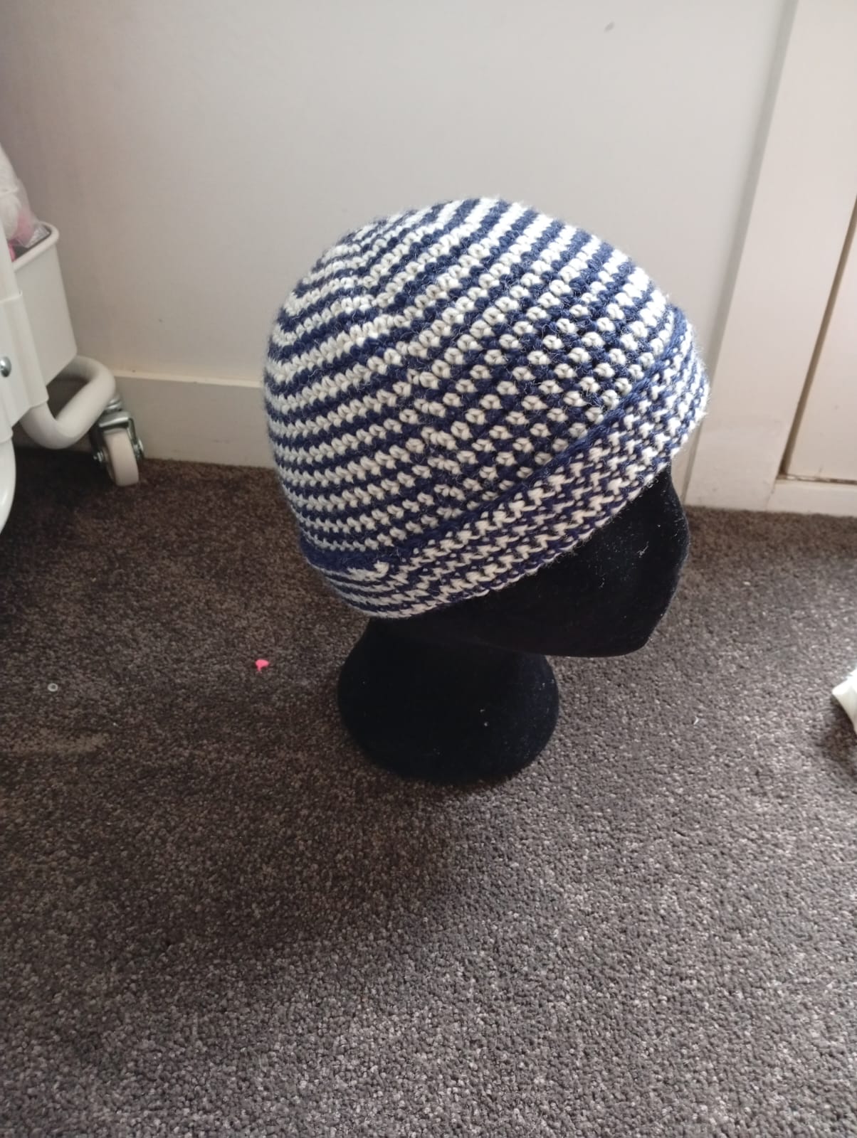 handmade crochet striped beanie