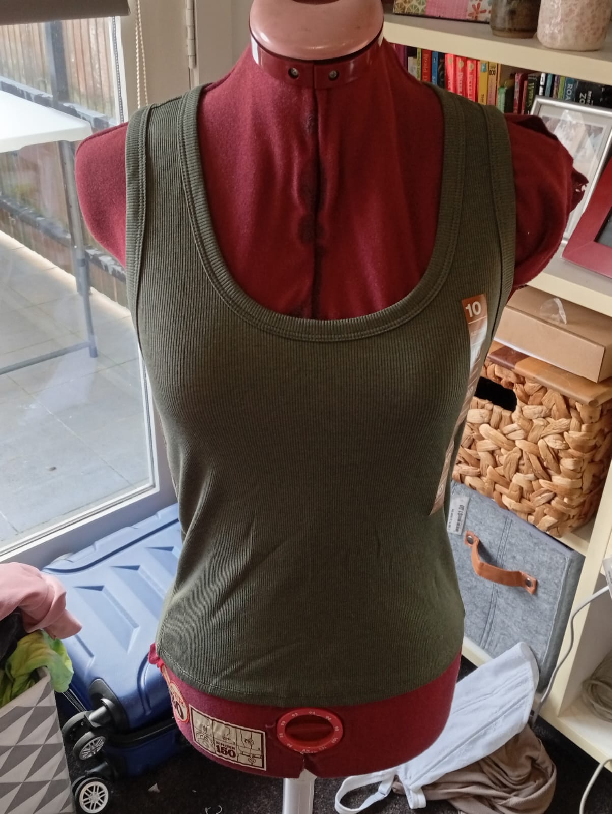 brand new anko sage green singlet