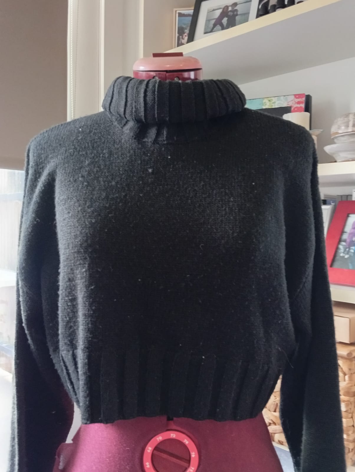 black turtleneck jumper